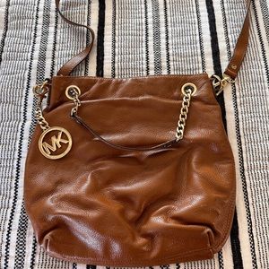 Michael Kors brown leather crossbody